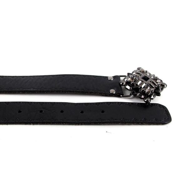 Fossil BLACK GENUINE LEATHER 1 3/8"Wd DRESS CASUAL WOMEN'S BELT Sz S (F2 - Picture 11 of 12